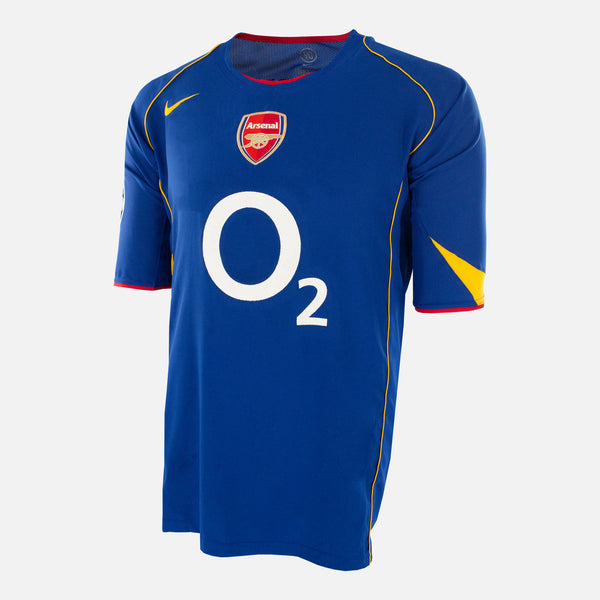 Arsenal 2004-05 Away Kit Blue Football T Shirt