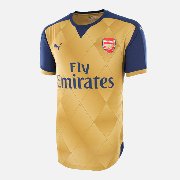 2015-16 Arsenal Away shirt gold classic football kit