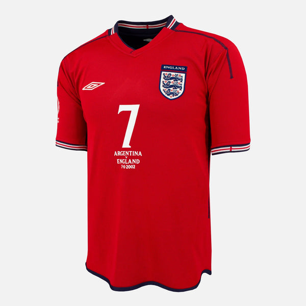 Beckham 2002 World Cup Argentina England Shirt