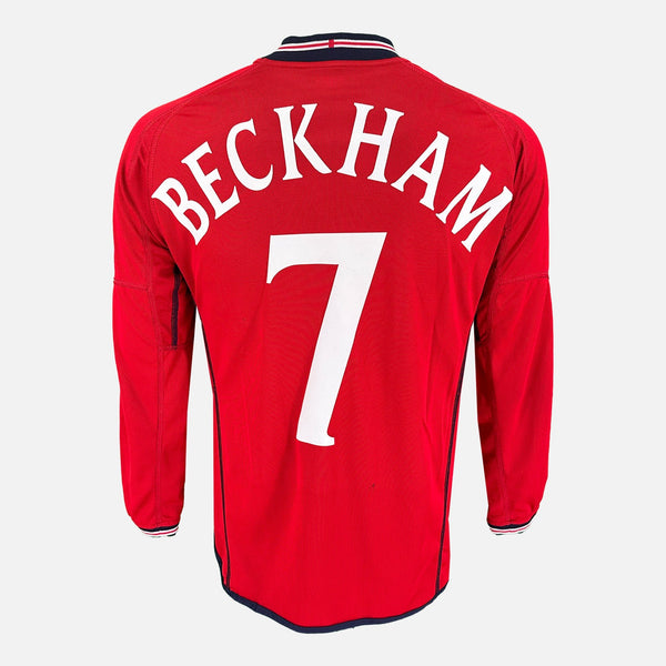 2002 England Away Shirt Beckham 7 long sleeve [Perfect] M