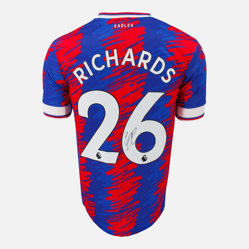 Framed Chris Richards Signed Crystal Palace Shirt 2022-23 Home [Modern]