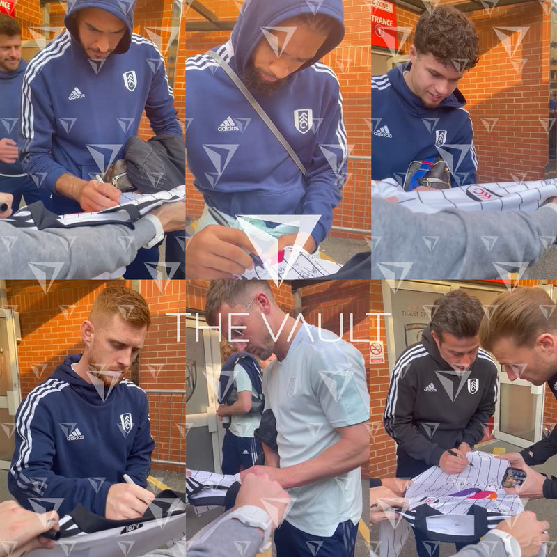 Squad Signed Fulham Shirt 2021-22 Home [19 Autographs]