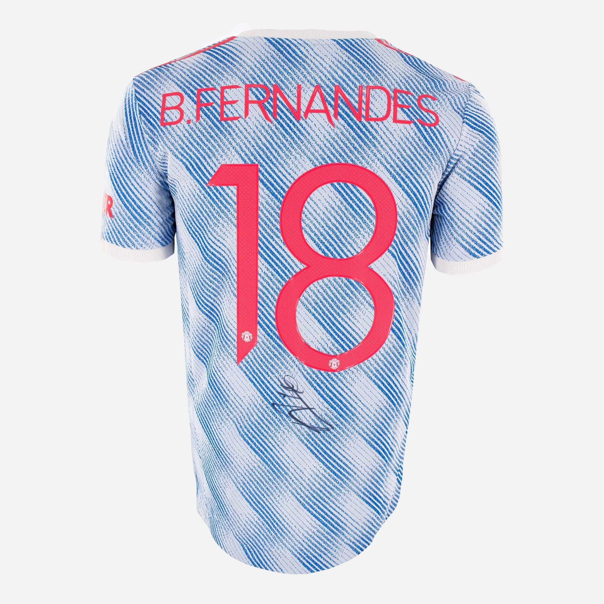 Bruno Fernandes Manchester United Autographed 2021-22 Home Jersey