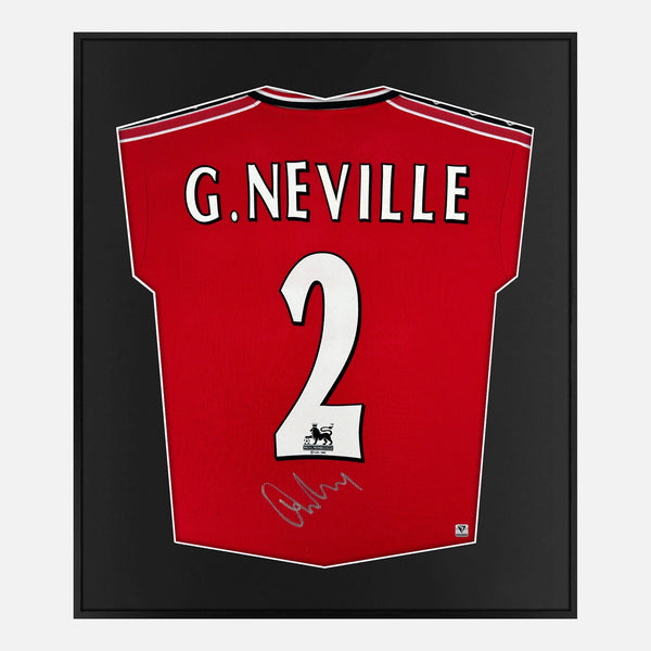 Framed Gary Neville Signed Manchester United Shirt 1999 Treble [Mini]