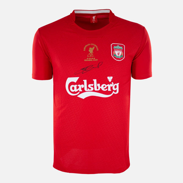 Steven Gerrard Signed Liverpool Shirt 2005 Istanbul