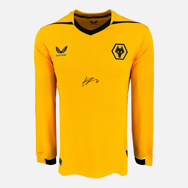 Hwang Hee-Chan Signed Wolves Shirt 2022-23 Home [Front]