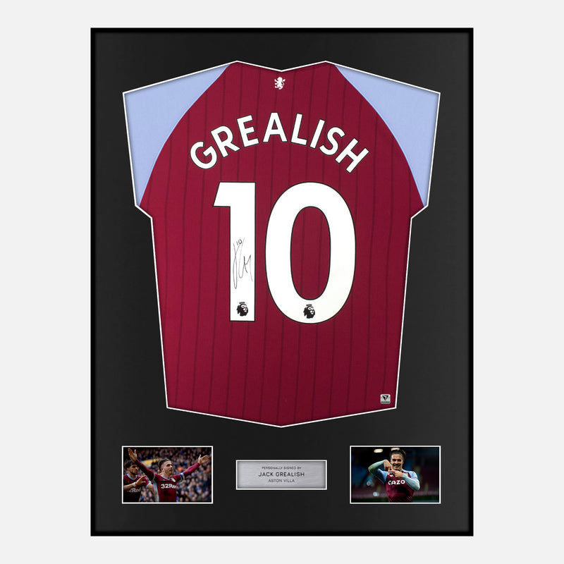 Framed Jack Grealish Signed Aston Villa Shirt