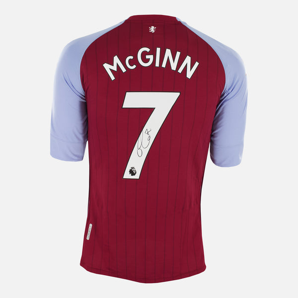 John McGinn Signed Aston Villa Home Shirt 7 2020-21 Kappa