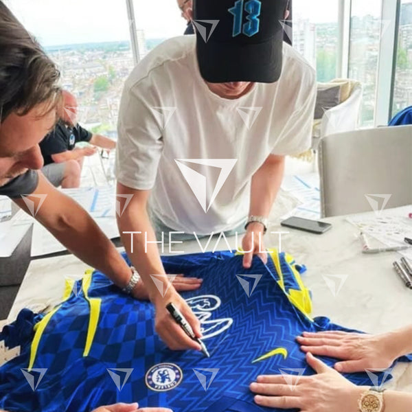 Mason Mount Signed Chelsea Shirt 2021-22 Home [Front]
