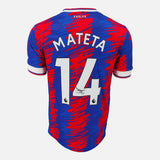 Framed Jean-Philippe Mateta Signed Crystal Palace Shirt 2022-23 Home [Mini]