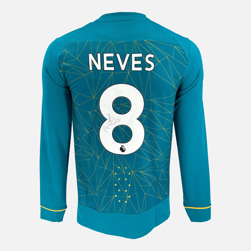 Framed Ruben Neves Signed Wolves Shirt 2022-23 Away [Modern]