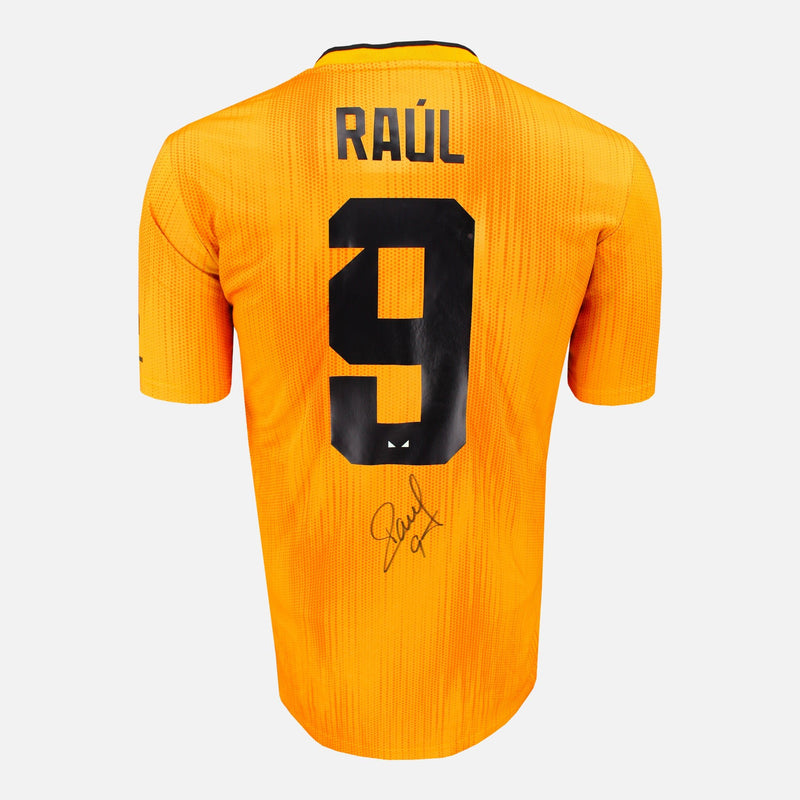 Framed Raul Jimenez Signed Wolves Shirt 2019-20 Home [Modern]