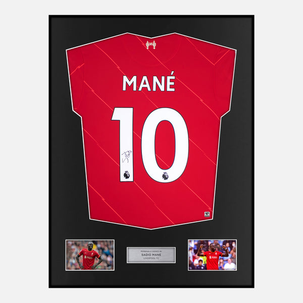 Liverpool Framed Football Shirt Sadio Mane