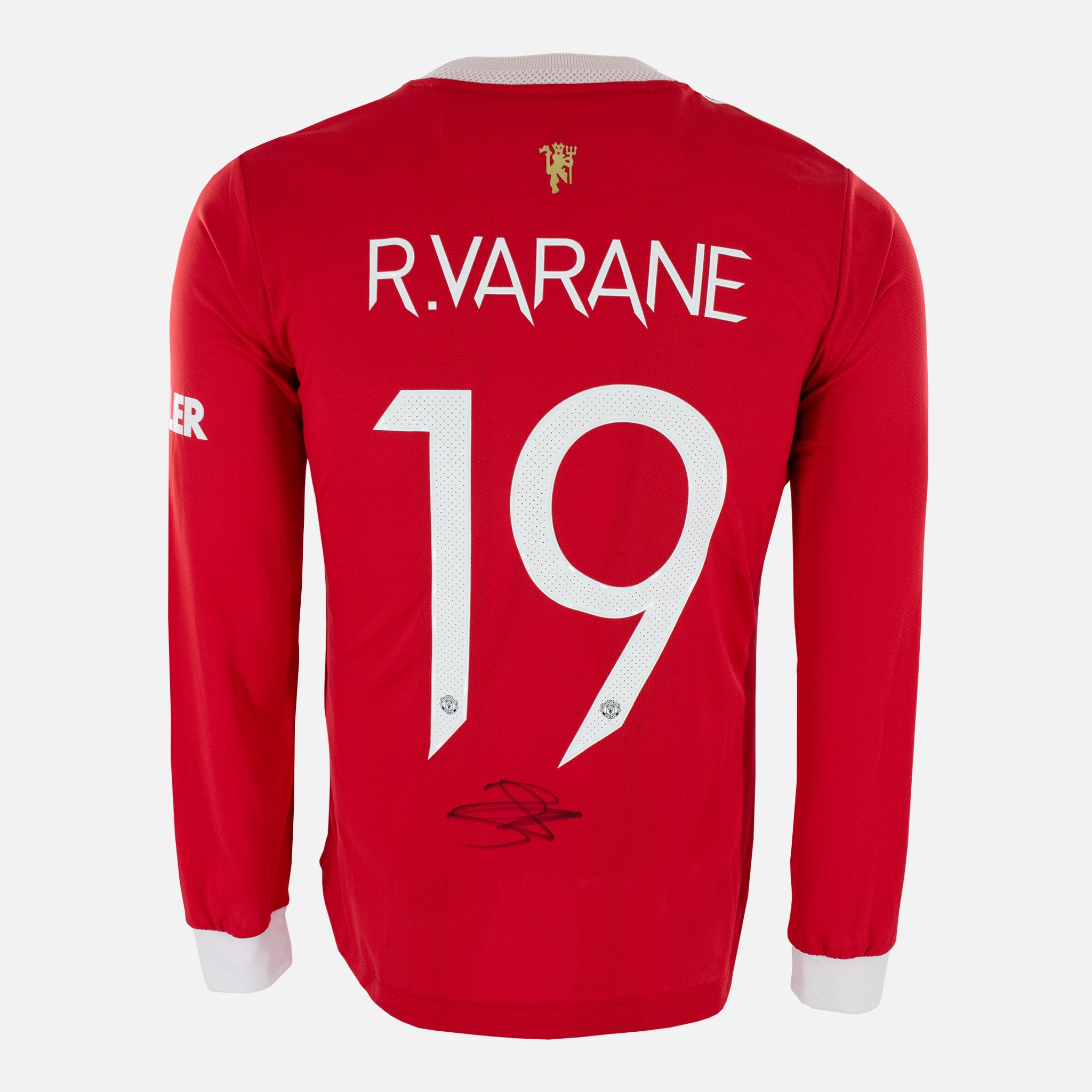 Raphael Varane Signed Manchester United Shirt 2021-22 Home long sleeve