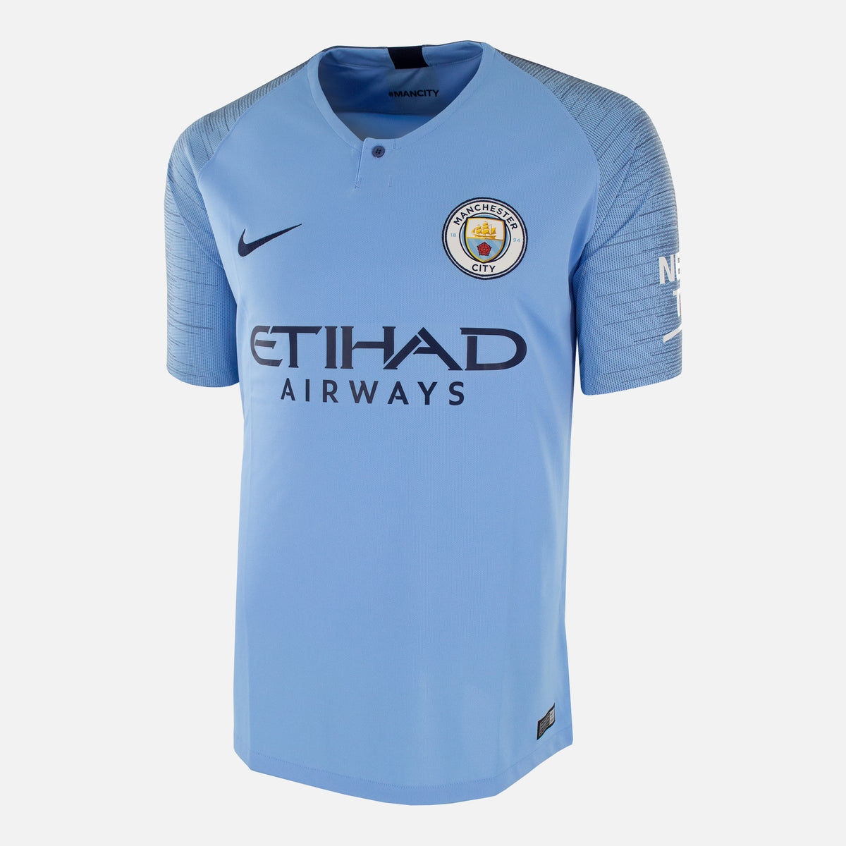 2018-19 Manchester City Home Shirt [Excellent] S — Verified official Manchester City shirt, condition graded | The Vault