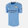 2020-21 Manchester City Home Shirt PL Badge [Excellent] L