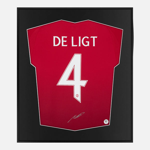 Framed De Ligt Signed Manchester United Shirt [Mini]