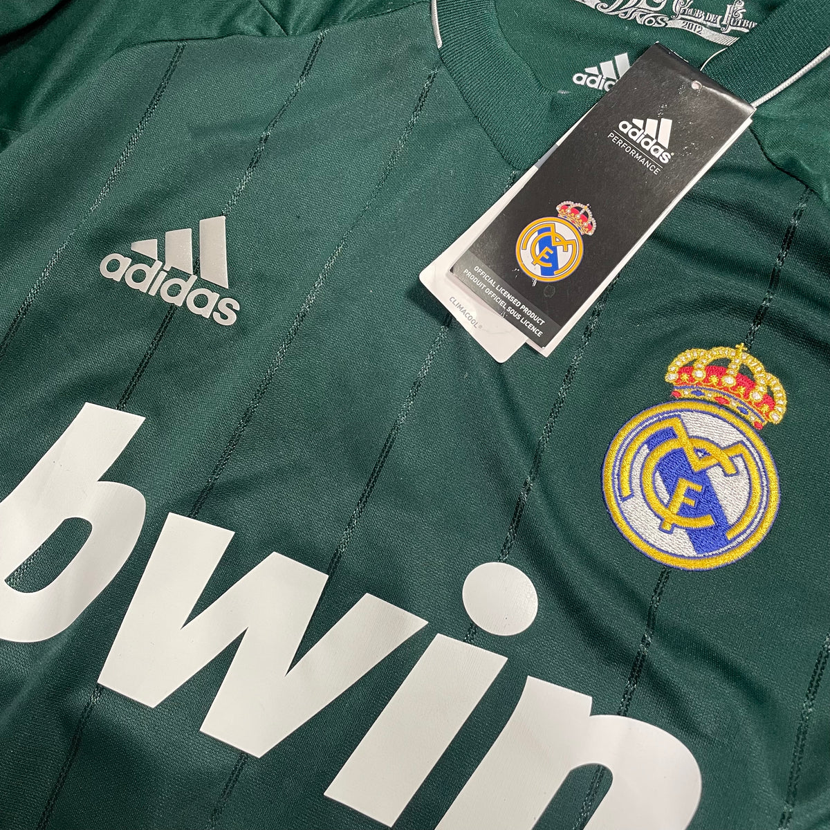 2012-13 Real Madrid Away Shirt Ronaldo 7 Green [New] S — Looking after your new Real Madrid Home shirt | The Vault
