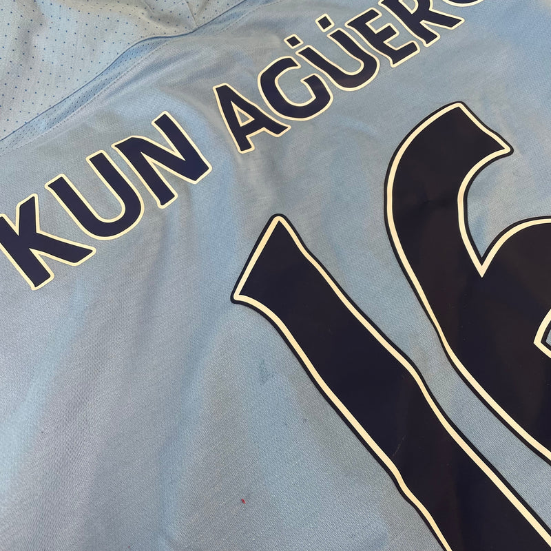 2011-12 Manchester City Home Shirt Aguero 16 [Good] 4XL