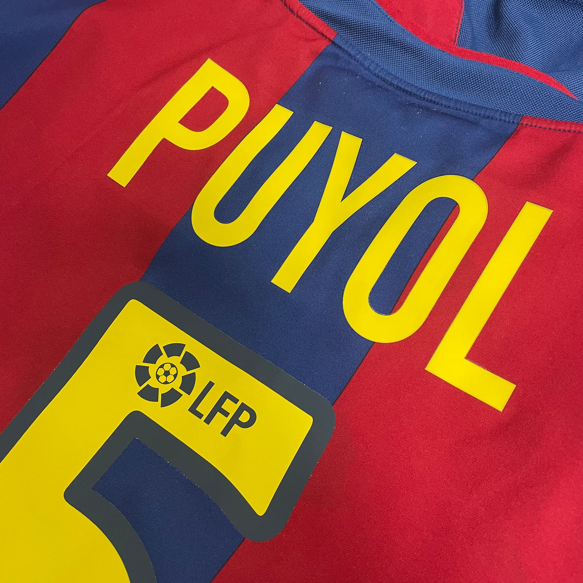2002-03 Barcelona Home Shirt Puyol 5 [Excellent] L — Looking after your Barcelona Home jersey | The Vault