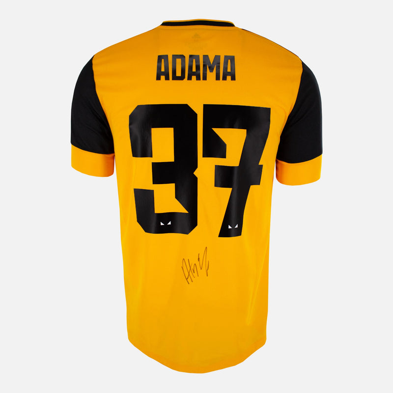 Framed Adama Traore Signed Wolves Shirt, Home [Mini]