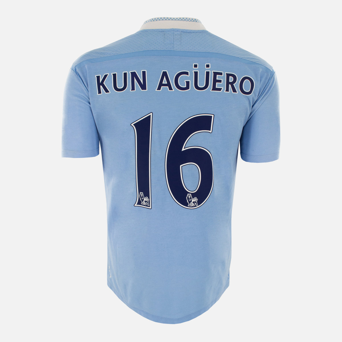 2011-12 Manchester City Home Shirt Aguero 16 [Perfect] — Verified official Manchester City shirt, condition graded | The Vault