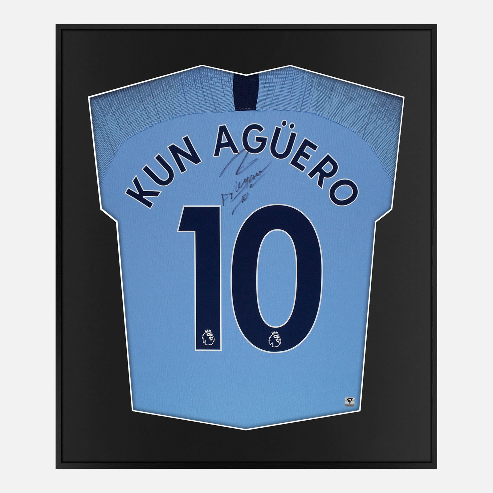 Framed Sergio Agüero Signed Manchester City Shirt | Lite