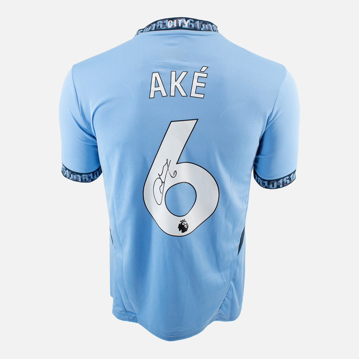 Nathan Ake Signed Manchester City Shirt 2024-15 Home [6] — Manchester City signed shirt from the 2024 to 2025 season | The Vault