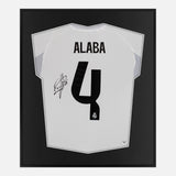 Framed Alaba Signed Shirt, Real Madrid, Adidas Home 4 [Lite]