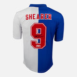 Framed Alan Shearer Signed Blackburn Rovers Shirt, Home [Lite]