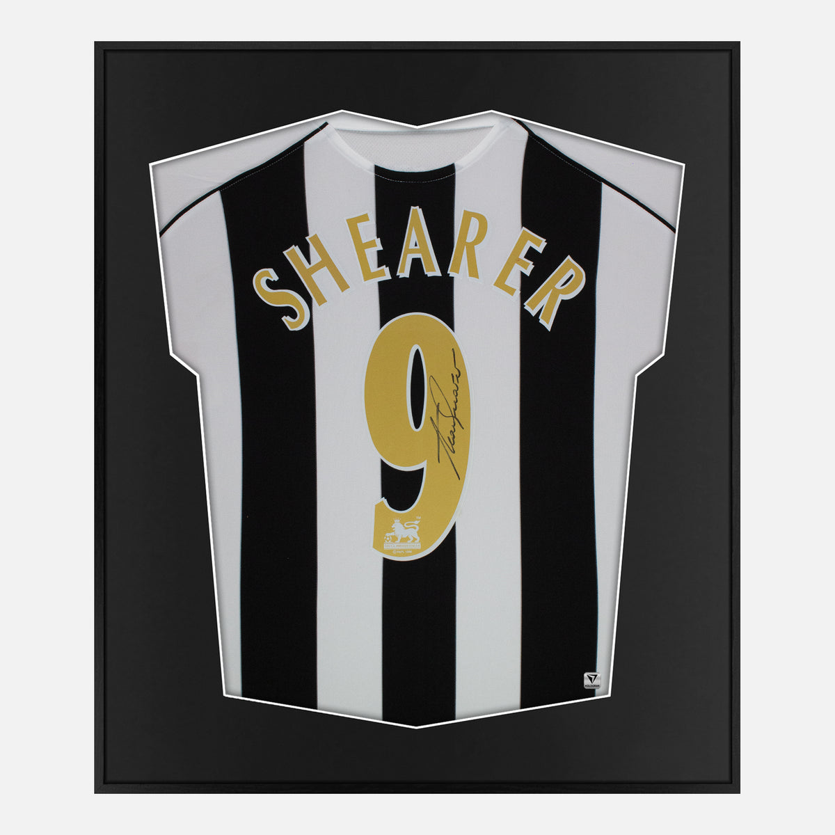 Framed Alan Shearer Signed Newcastle United Shirt, Number 9 [Lite] — Authentic signature with NFC and COA | The Vault