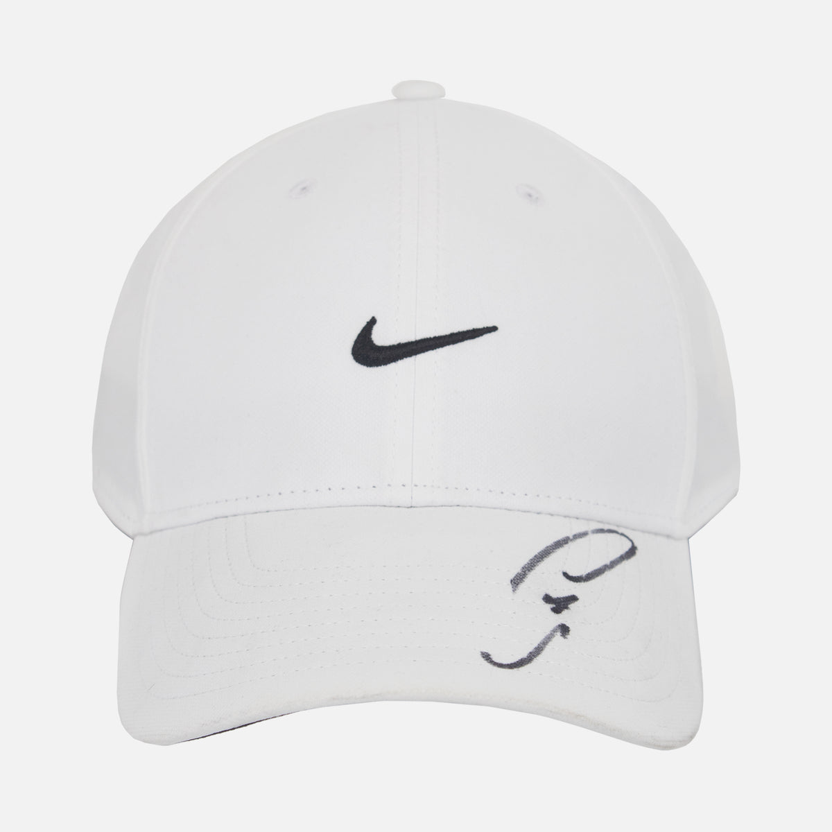 Carlos Alcaraz Signed Nike Swoosh Cap [White] — Shape-safe packing, tracked and insured worldwide | The Vault