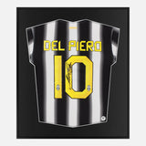 Framed Del Piero Signed Shirt, Juventus Home [Mini]