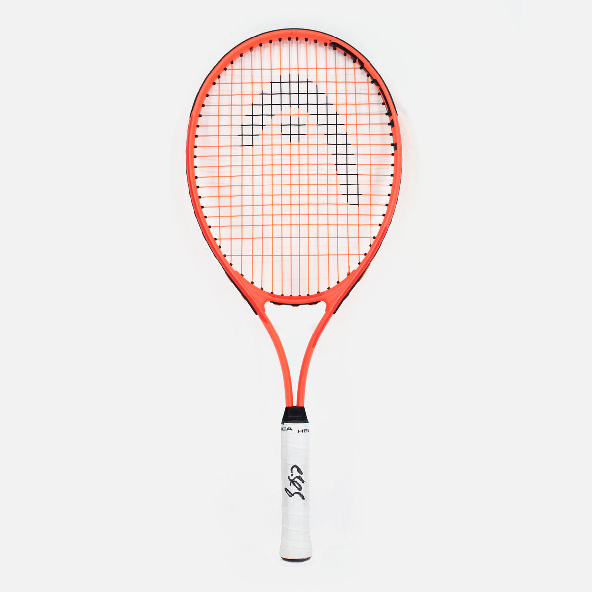 Alexander Zverev Signed Tennis Racket Head Orange — Displaying your Alexander Zverev signed tennis racket | The Vault