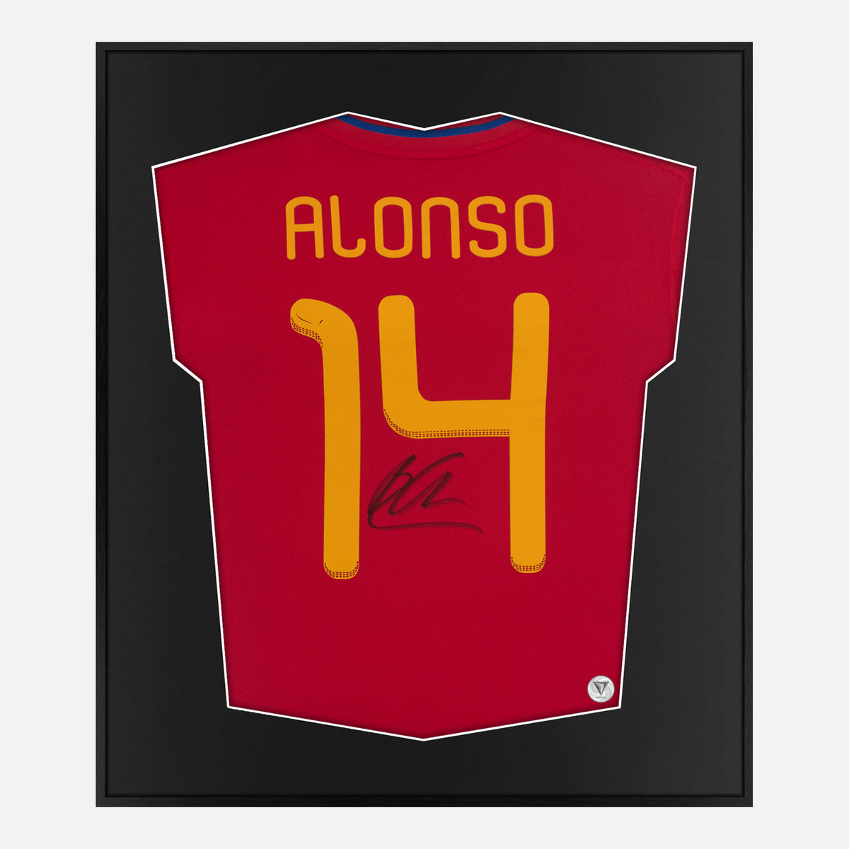 Framed Alonso Signed Shirt, Spain World Cup Winners [Lite] — Authentic signature with NFC and COA | The Vault