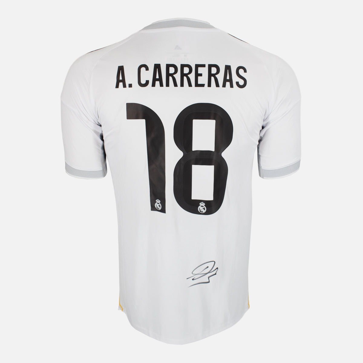 Álvaro Carreras Signed Real Madrid Shirt Home 2025-26 [18] — Real Madrid signed shirt from the 2025 to 2026 season | The Vault
