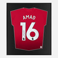 Framed Amad Diallo Signed Shirt, Manchester United Home [Lite]