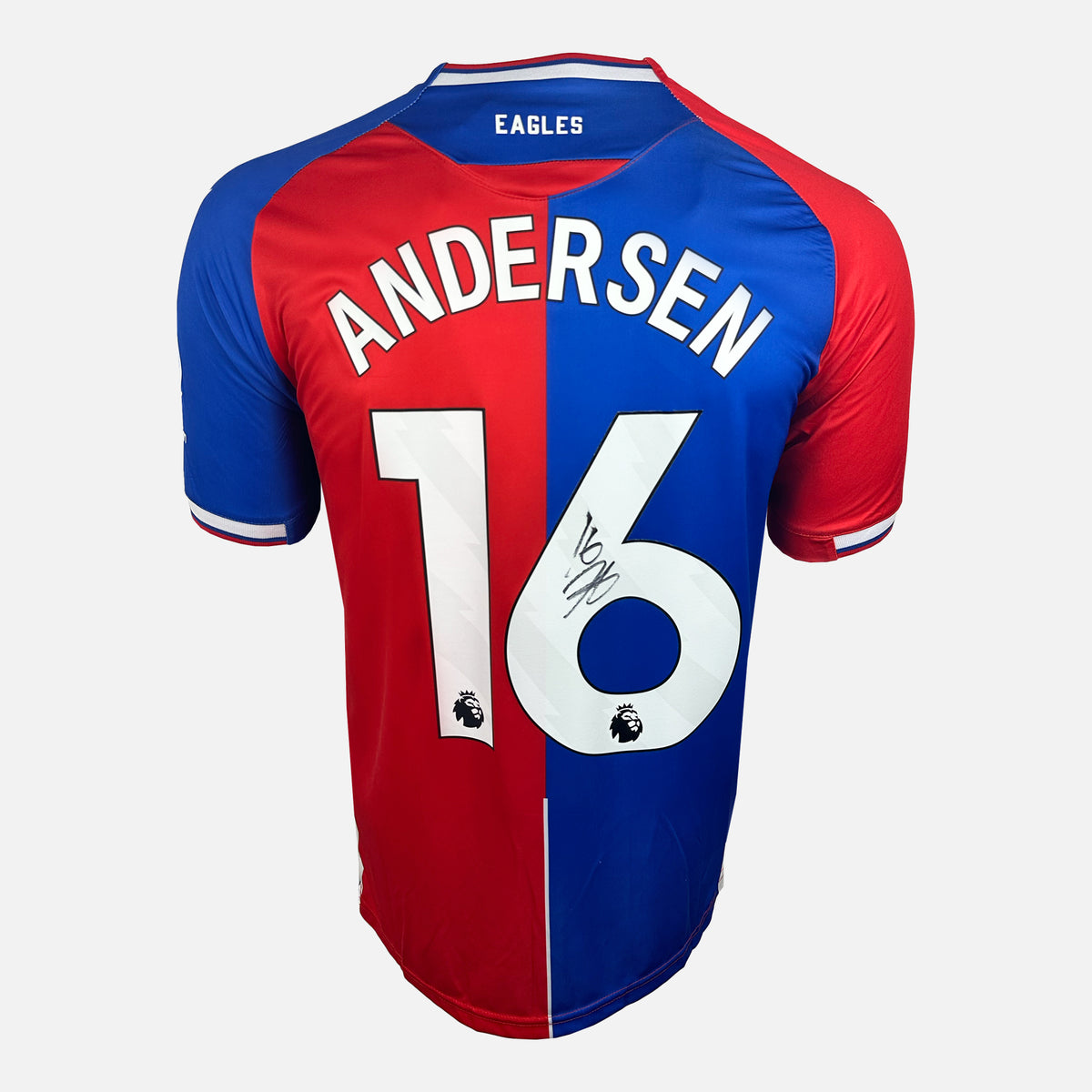 Joachim Andersen Signed Crystal Palace Shirt Clearance [16] — Crystal Palace signed shirt from the 2023 to 2024 season | The Vault