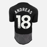 Framed Andreas Pereira Signed Fulham Shirt 2023-24 Third Away [Modern]