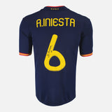 Framed Iniesta Signed Spain Shirt 2010 World Cup Final [Lite]