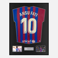 Framed Ansu Fati Signed Barcelona Shirt 2021-22 Home [Classic]