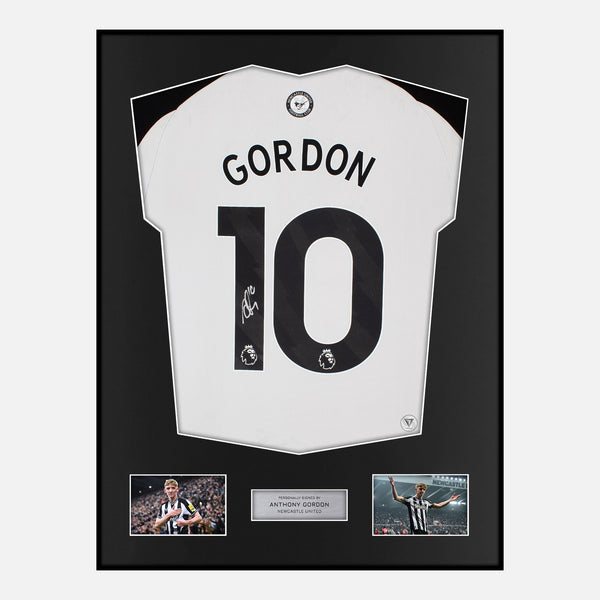 Framed Anthony Gordon Signed Newcastle United Shirt 2024-25 Home [Classic]