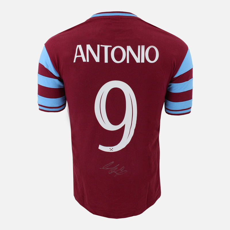 Framed Antonio Signed Shirt, Retro West Ham Home [Mini]