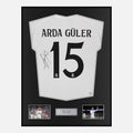 Framed Arda Güler Signed Real Madrid Shirt 2024-25 Home [Classic]
