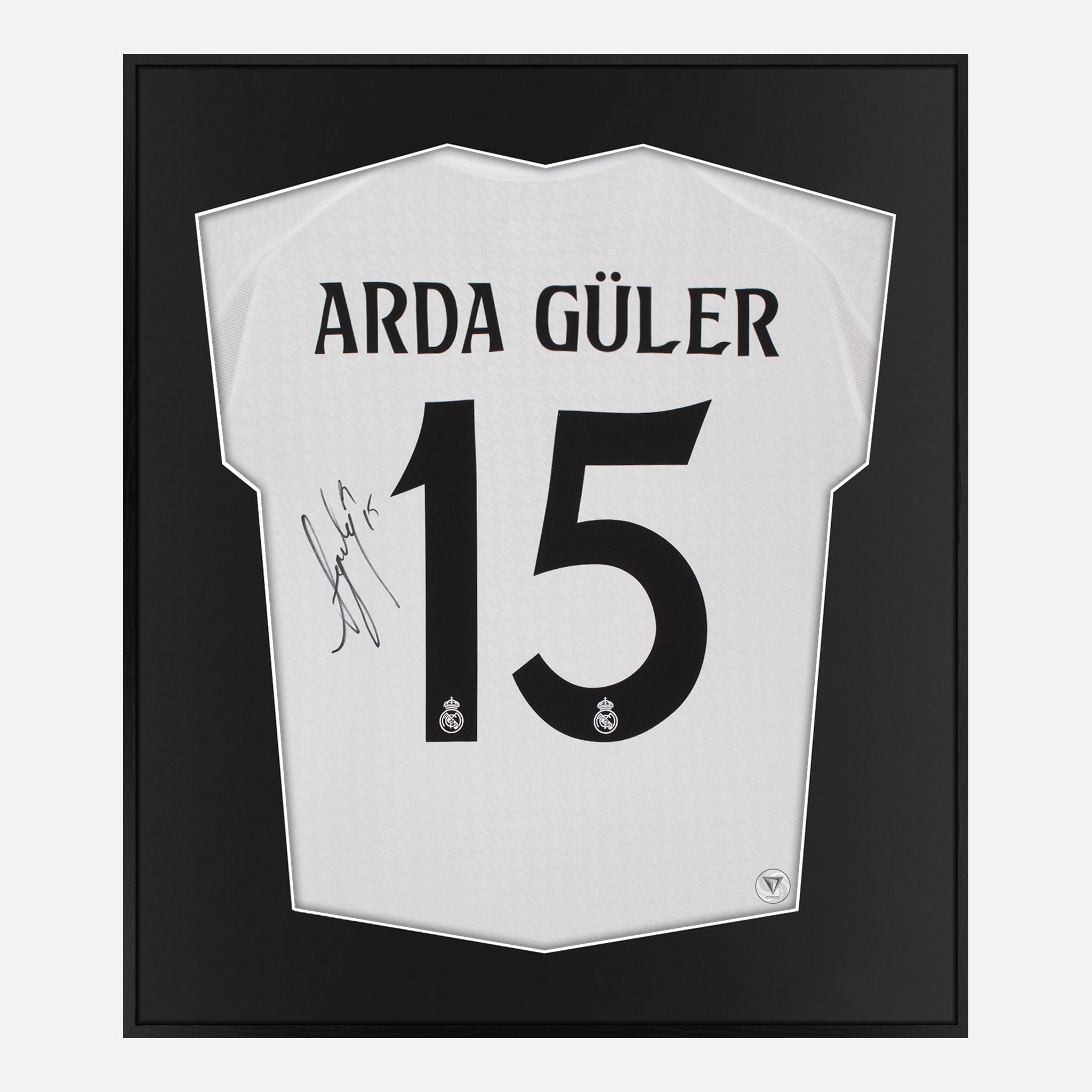 Framed Arda Güler Signed Real Madrid Shirt | Lite