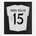 Framed Arda Guler Signed Shirt, Real Madrid, Home, New [Lite]