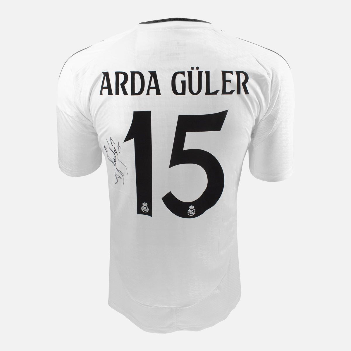 Arda Güler Signed Real Madrid Shirt 2024-25 Home [15] — Real Madrid signed shirt from the 2024 to 2025 season | The Vault