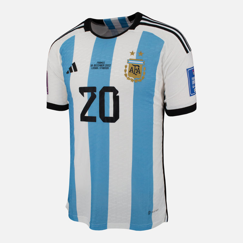 Alexis Mac Allister Signed Argentina Shirt 2022 World Cup Final [20]