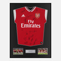 Framed Squad Signed Arsenal Shirt 2019-20 Home [Classic]