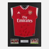 Framed Squad Signed Arsenal Shirt 2019-20 Home [Classic]